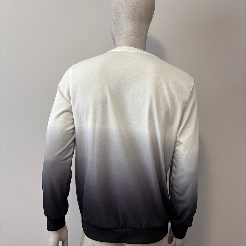 Shein Men's Size Medium White & Black Gradient Paris Pullover Sweater NIB - Picture 3 of 5